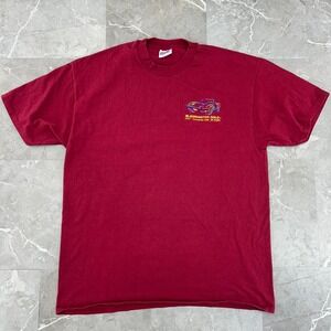 Vintage Corvette Graphic Tee Mens XL Bloomington Gold Embroidered Short Sleeve